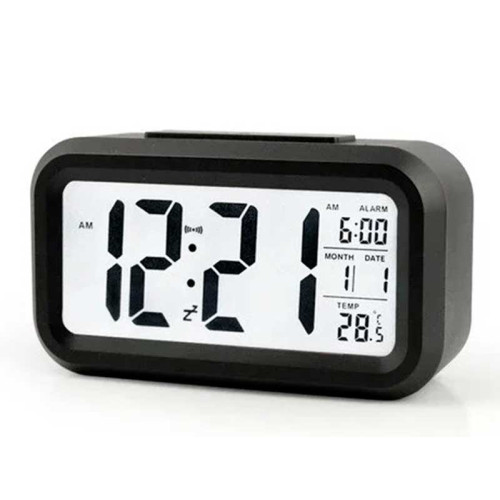 Ceas cu termomentru si alarma negru Ceas cu termomentru si alarma negru