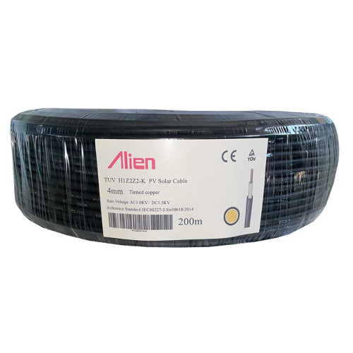 Cablu solar 4mm2 cupru rola 200m negru Cablu solar 4mm2 cupru rola 200m negru