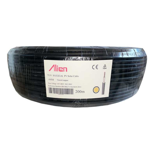 Cablu solar 6mm2 cupru rola 200m negru Cablu solar 6mm2 cupru rola 200m negru