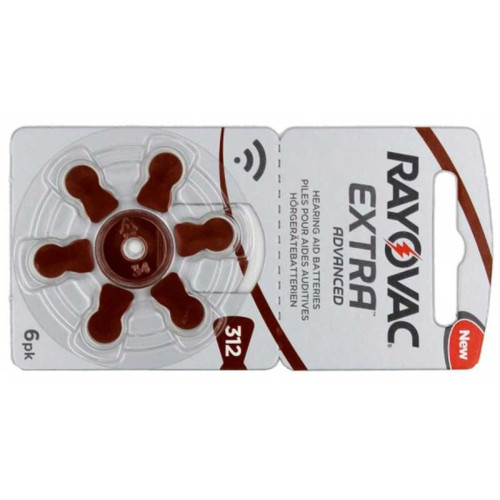 Set 6 baterii auditive Extra Advanced Rayovac 312 Set 6 baterii auditive Extra Advanced Rayovac 312
