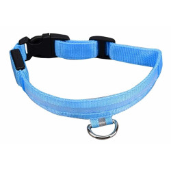 Zgarda caine cu leduri albastra 32-37cm Zgarda caine cu leduri albastra 32-37cm