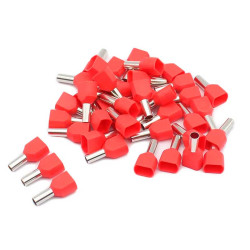 Pini terminali dublu izolati red 1508 set 100buc Pini terminali dublu izolati red 1508 set 100buc