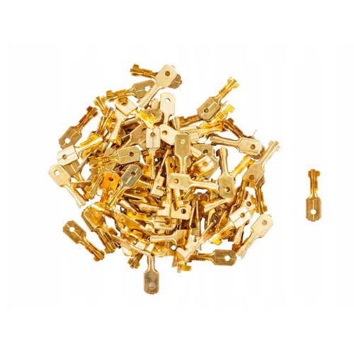 Papuc tata neizolat 6,3mm set 100buc Papuc tata neizolat 6,3mm set 100buc