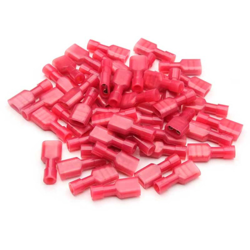 Papuci izolati mama red 6,3x0,8mm set 100buc Papuci izolati mama red 6,3x0,8mm set 100buc