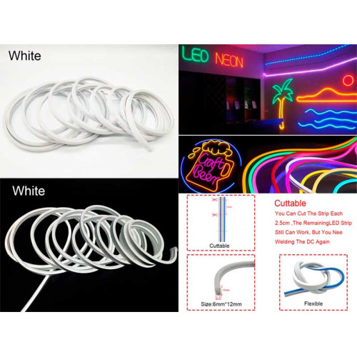 Neon decor auto 5m 12V alb