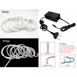 Neon decor auto 5m 12V/220V alb Neon decor auto 5m 12V/220V alb