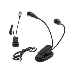 Lampa dubla cu led si clips prindere Lampa dubla cu led si clips prindere
