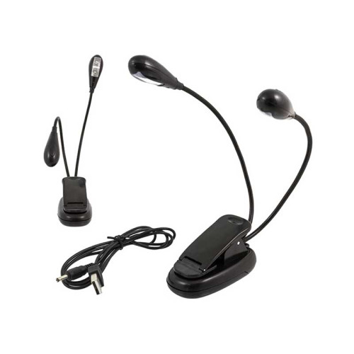 Lampa dubla cu led si clips prindere Lampa dubla cu led si clips prindere