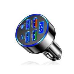 Incarcator auto QC3.0 2 x tipC+4 xUSB Incarcator auto QC3.0 2 x tipC+4 xUSB