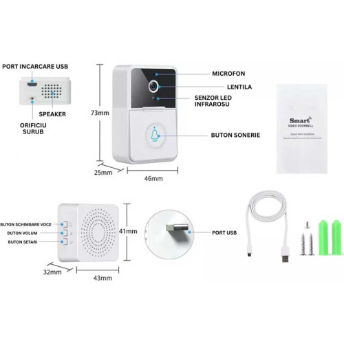 Sonerie WiFi camera microfon Sonerie WiFi camera microfon