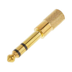 Adaptor jack 3,5mm mama la jack 6,3mm gold stereo Adaptor jack 3,5mm mama la jack 6,3mm gold stereo