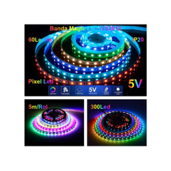 Banda led RGB 5050 5V 5M 300led IP20 Banda led RGB 5050 5V 5M 300led IP20