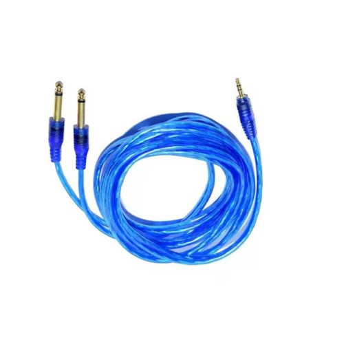 Cablu jack 3.5 stereo la 2x6.3 mono siliconat Cablu jack 3.5 stereo la 2x6.3 mono siliconat