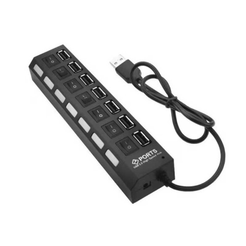 Hub USB 7 porturi cu intrerupator ON/OFF Hub USB 7 porturi cu intrerupator ON/OFF