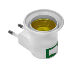 Adaptor 220V la dulie E27 cu intrerupator Adaptor 220V la dulie E27 cu intrerupator