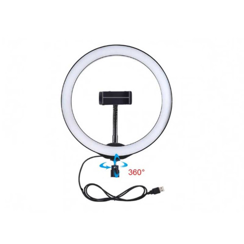 Lampa circulara 30cm LED RGB suport telefon si telecomanda