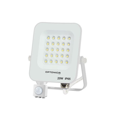 Proiector LED 20W cu senzor 1800 lm 6000K IP65 alb Proiector LED 20W cu senzor 1800 lm 6000K IP65 alb
