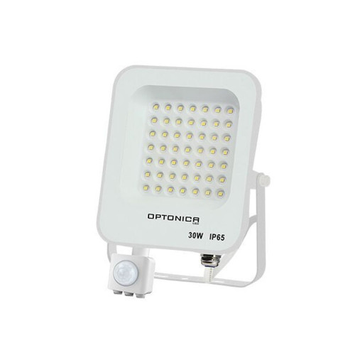 Proiector LED 30W cu senzor 2700 lm 6000K IP65 alb Proiector LED 30W cu senzor 2700 lm 6000K IP65 alb