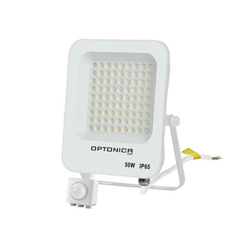 Proiector LED 50W cu senzor 4500 lm 6000K IP65 alb Proiector LED 50W cu senzor 4500 lm 6000K IP65 alb
