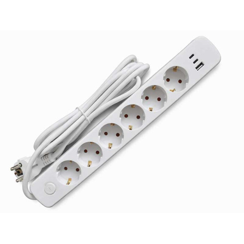 Prelungitor 6cai cu USB+tip C 5m Prelungitor 6cai cu USB+tip C 5m
