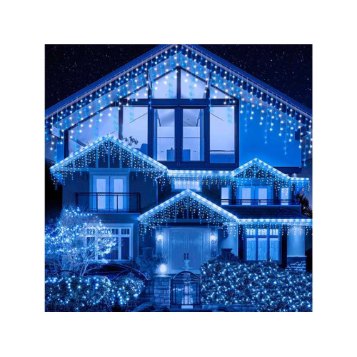 Instalatie turturi 100LED 4.5m alb rece exterior interconectabila