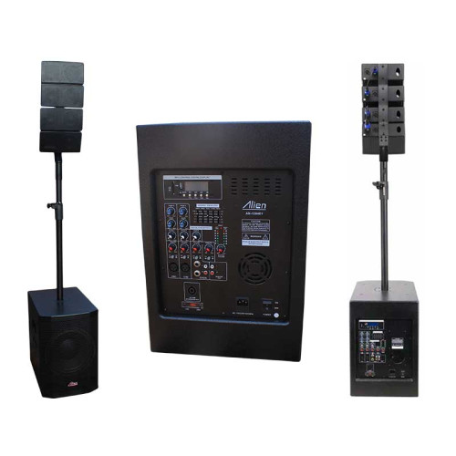 Sistem audio profesional USB/SD/BT 700W+160W Alien Sistem audio profesional USB/SD/BT 700W+160W Alien
