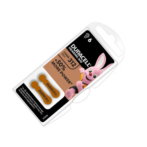 Set 6 baterii aparat auditiv Duracell 312 Set 6 baterii aparat auditiv Duracell 312