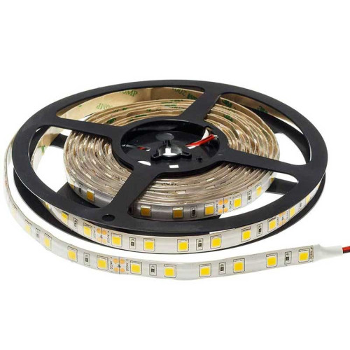 Rola leduri 5050 SMD 5mm alb 5m 30led/m impermeabila