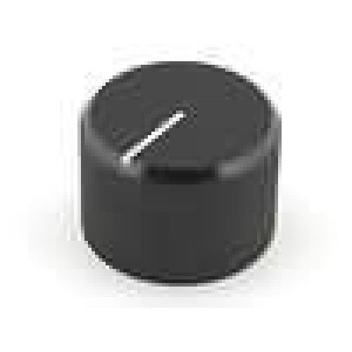Buton potentiometru negru 23mm metalic Buton potentiometru negru 23mm metalic