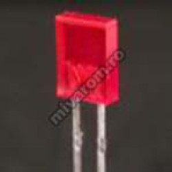 Led 2x5mm dreptunghiular rosu Led 2x5mm dreptunghiular rosu