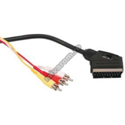 Cablu scart la 3RCA cu intr 1,5m Cablu scart la 3RCA cu intr 1,5m