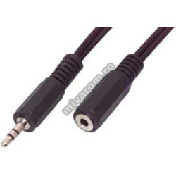 Cablu jack 3,5mm la jack 3,5mm mama 5m Cablu jack 3,5mm la jack 3,5mm mama 5m