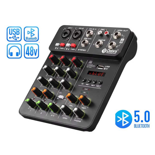Mixer 4 canale USB BT 48W Mixer 4 canale USB BT 48W