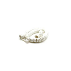 Cablu receptor spiralat 4.5m alb