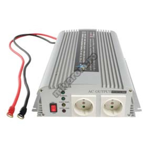 Invertor tensiune 1KW 12V cu incarcare Invertor tensiune 1KW 12V cu incarcare