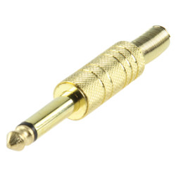Mufa jack 6.3mm mono gold Mufa jack 6.3mm mono gold