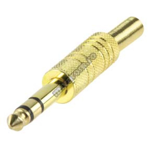 Mufa jack 6.3mm stereo gold Mufa jack 6.3mm stereo gold