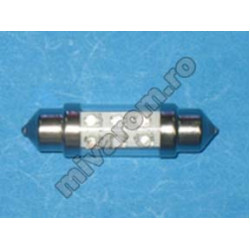 Bec auto 12V T10*36 6 led albastru Bec auto 12V T10*36 6 led albastru