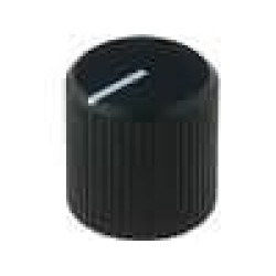 Buton potentiometru negru 13mm metalic Buton potentiometru negru 13mm metalic