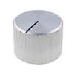 Buton potentiometru argintiu 23mm metalic Buton potentiometru argintiu 23mm metalic