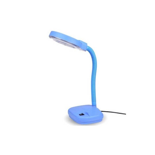Lampa cu lupa si neon de masa neagra