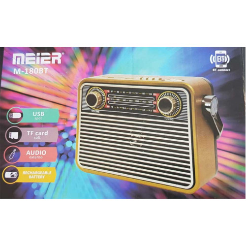 Radio retro cu usb/SD/aux/ BT si acumulator