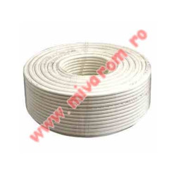 Cablu coaxial RG6 alb 32x0.12mm 1mm CCA 100m Cablu coaxial RG6 alb 32x0.12mm 1mm CCA 100m