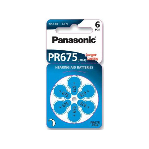 Set 6 baterii aparat auditiv Panasonic 675 Set 6 baterii aparat auditiv Panasonic 675