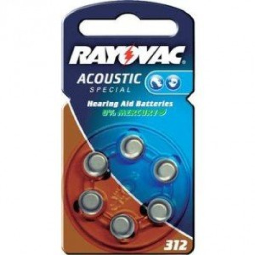 Set 6 baterii aparat auditiv Rayovac 312 Set 6 baterii aparat auditiv Rayovac 312