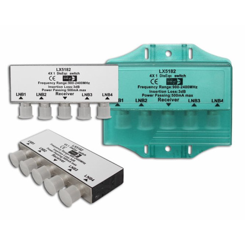 Switch Diseqc 4in1 cu protectie apa Switch Diseqc 4in1 cu protectie apa