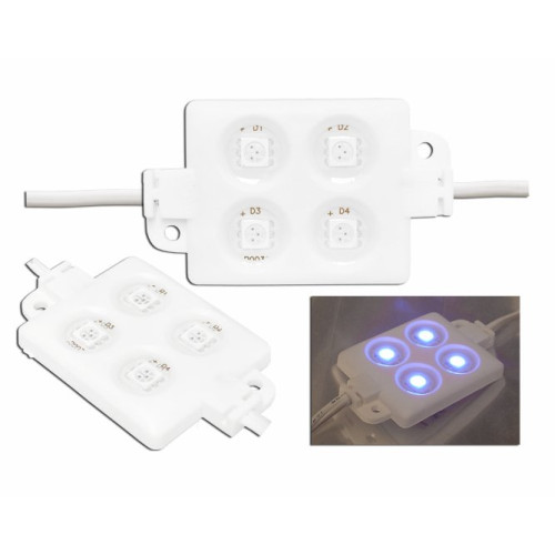 Modul 4 leduri SMD 5050 albastru