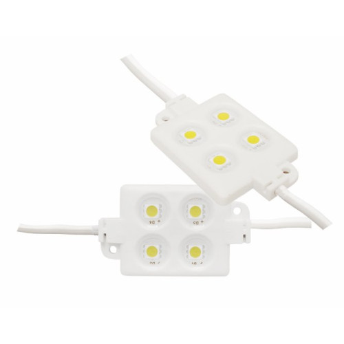 Modul 4 leduri SMD 5050 alb cald