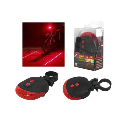 Lampa bicicleta spate 5 leduri+laser Lampa bicicleta spate 5 leduri+laser