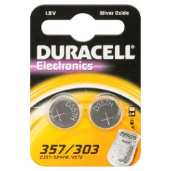 Set 2 baterii ceas 357/303 AG13 Duracell Set 2 baterii ceas 357/303 AG13 Duracell